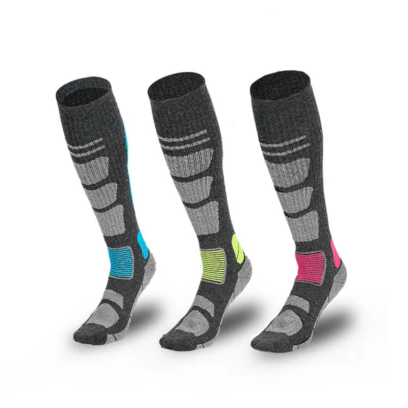 Socken Snowboard Sport Wolle Radfahren Merino Ski Winter Wandern Skifahren Strümpfe Männer Frauen Kniehohe Thermosocke