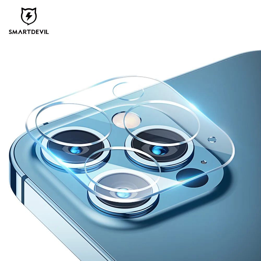 SmartDevil-Protector de cámara para iPhone 12 Pro Max, protección de lente HD, cubierta completa de vidrio