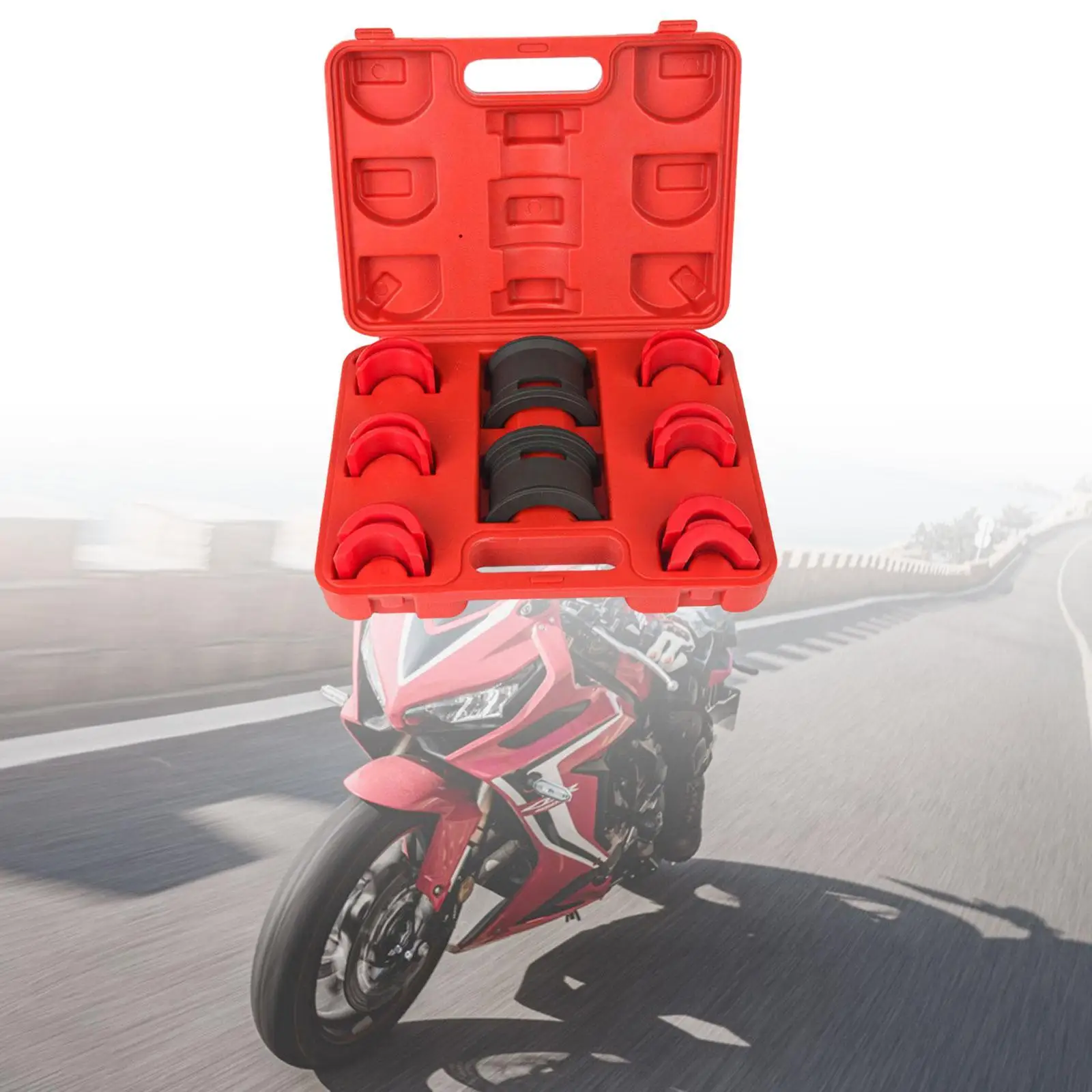 

14x Motorcycle Fork Seal Driver Tool Kit Steel Universal Accessories Sturdy High Parts Practical Replace