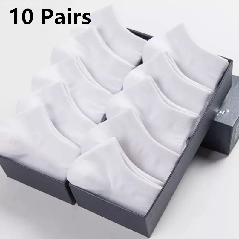 10 Pairs White Comfort Ankle Socks For Men Women Breathable Soft Durable Women's Casual Athletic Variety Socks Winter Socks