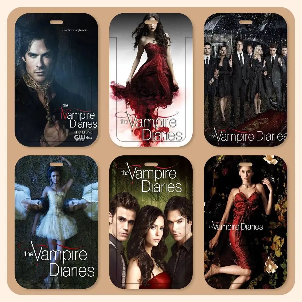 The Vampire Diaries Lanyard Card Holders Student ID Card Holders Neckband Card Holders Access Control Accessories Gifts