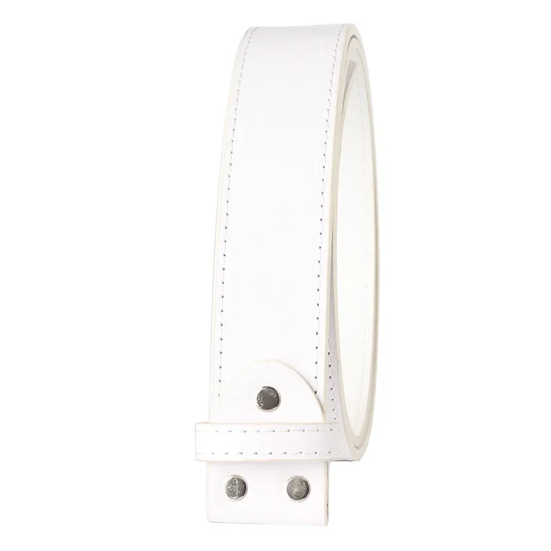 Men's PU leather Belt without buckle DIY Belt accessories 3.8cm