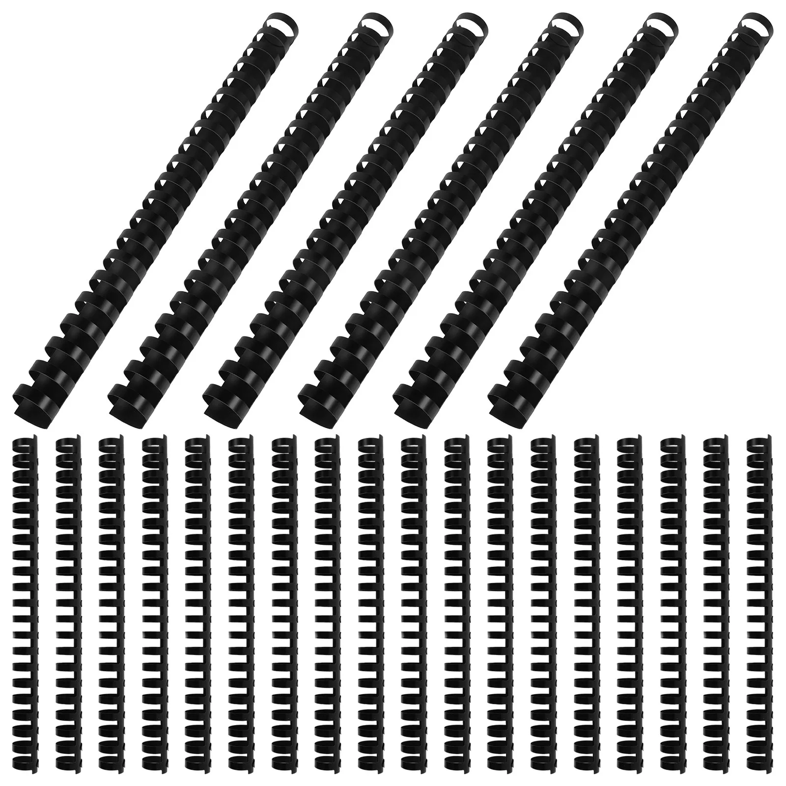 50-anillas-de-encuadernacion-de-21-anillos-plastico-para-hojas-sueltas-negras-22-mm-anillas-profesionales-para-documentos-y-Albumes-de-recortes