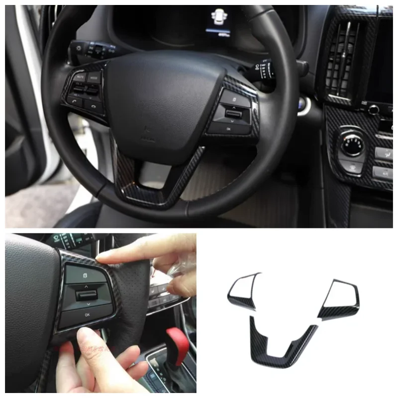 

For Hyundai Tucson IX35 2018 2019 Car Steering Wheel Frame Decoration Cover Trim Car Styling Interior Moulding