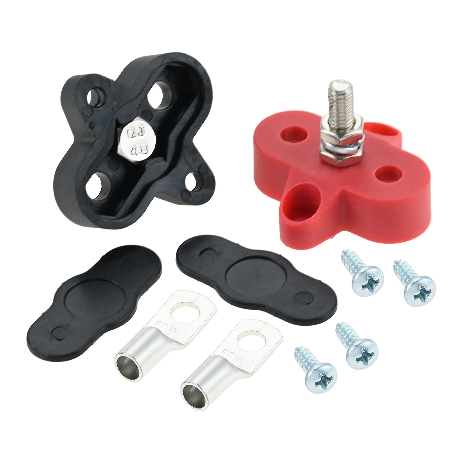 

1Set M6 Mounting Screw,12-24V Power Supply TinPlated Brass Cable Pins,For Camping RVs Long-Distance Buses Boats,Car Accessories