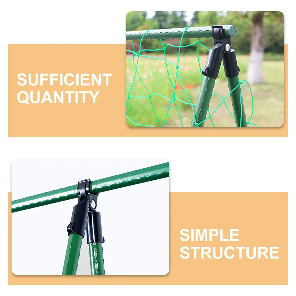 12Pcs Plastic Garden Stake Connectors Plant Support Clips for Climbing Vines Tomato Trellis Poles Universal Garden Use