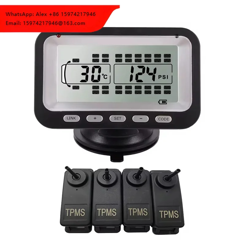 

Arvov LCD Digital Wireless Bluetooth Trailer TPMS Sensor For Trucks & Buses 6-44 Wheels BLE Truck TIre Pressure System