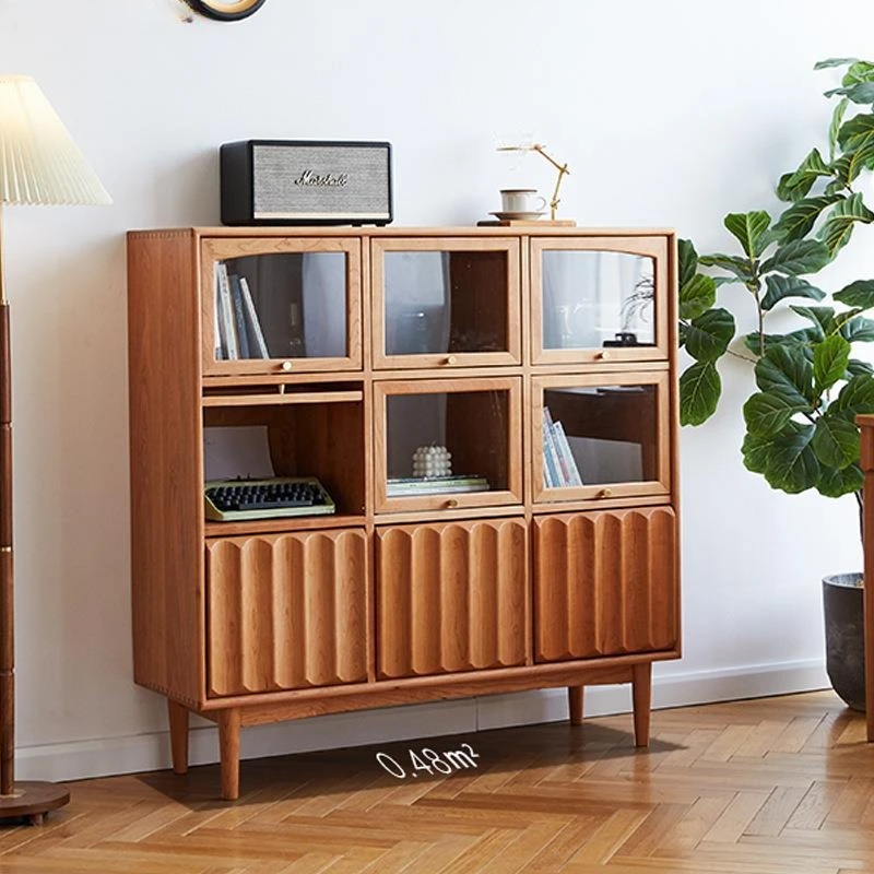 사용자 정의 가능한 북유럽 빈티지 캐비닛 스토리지 스토리지 격자 캐비닛 현대 입구 체리 다기능 버킷 캐비닛