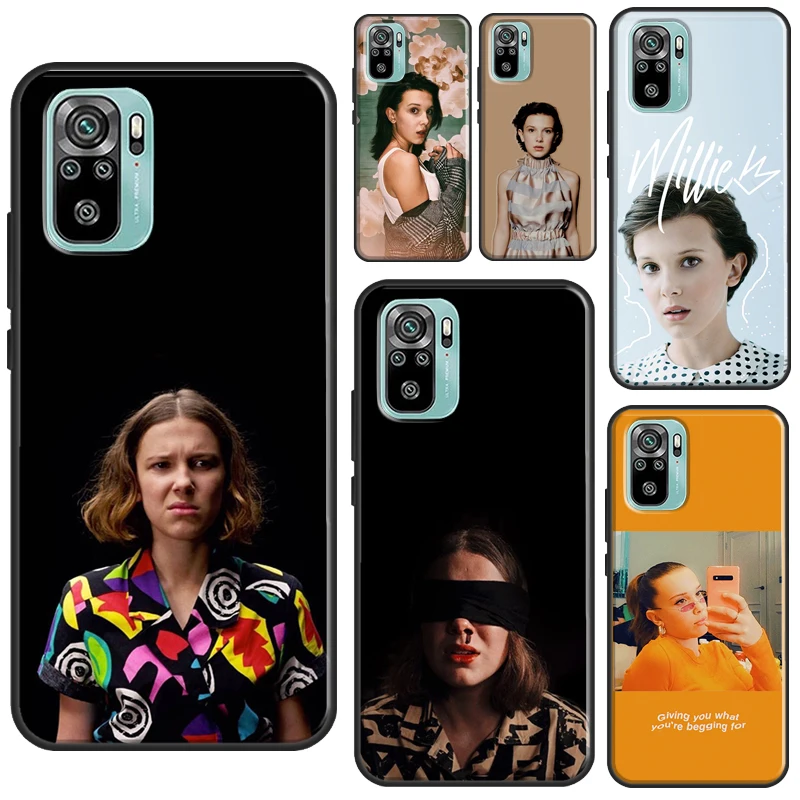 British actor Millie Bobby Brown Case For Xiaomi Redmi 10 9 9A 9C 9T Back Cover For Redmi Note 11 Pro 8 9 10 Pro 9S 10S 11S