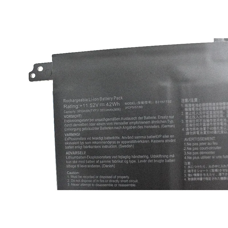 B31N1732 11.52V 42Wh Li-polymer Laptop Battery for Asus ZenBook S 2nd Gen S4300U/F X430F VX60G X571G with Tools