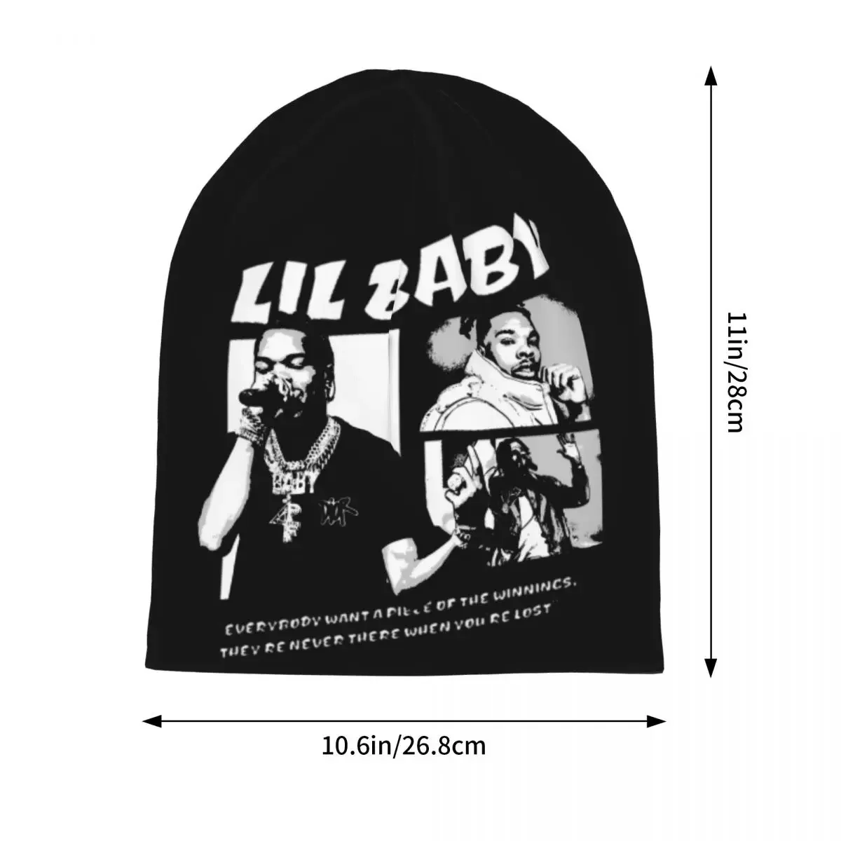 Women Men Lil Baby Rapper Album Skullies Beanies Outfits Hip Hop Bonnet Knitting Hats Stylish Warm Caps Christmas Gift Idea