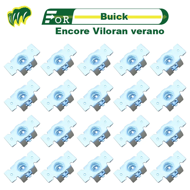 20 Piece For Buick Encore Viloran verano Car Automotive Screw Base Fastener Clips for Engine Fender Bumper Guard Plate Nut Mount