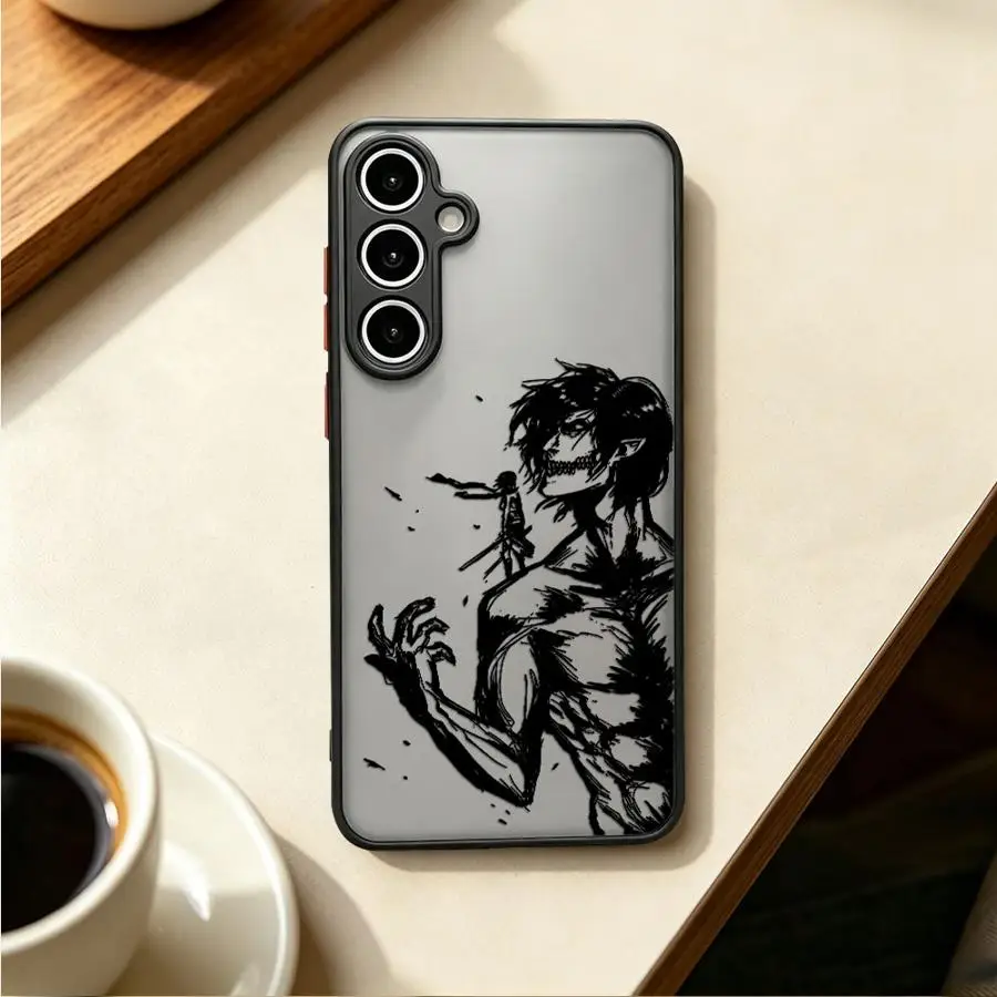 A-Attack On Character Phone Cover Case for Samsung Galaxy A16 A15 A56 A55 A35 A73 A33 A52S A72 A54 A34 A36 A17 A52 A14 A23 A53