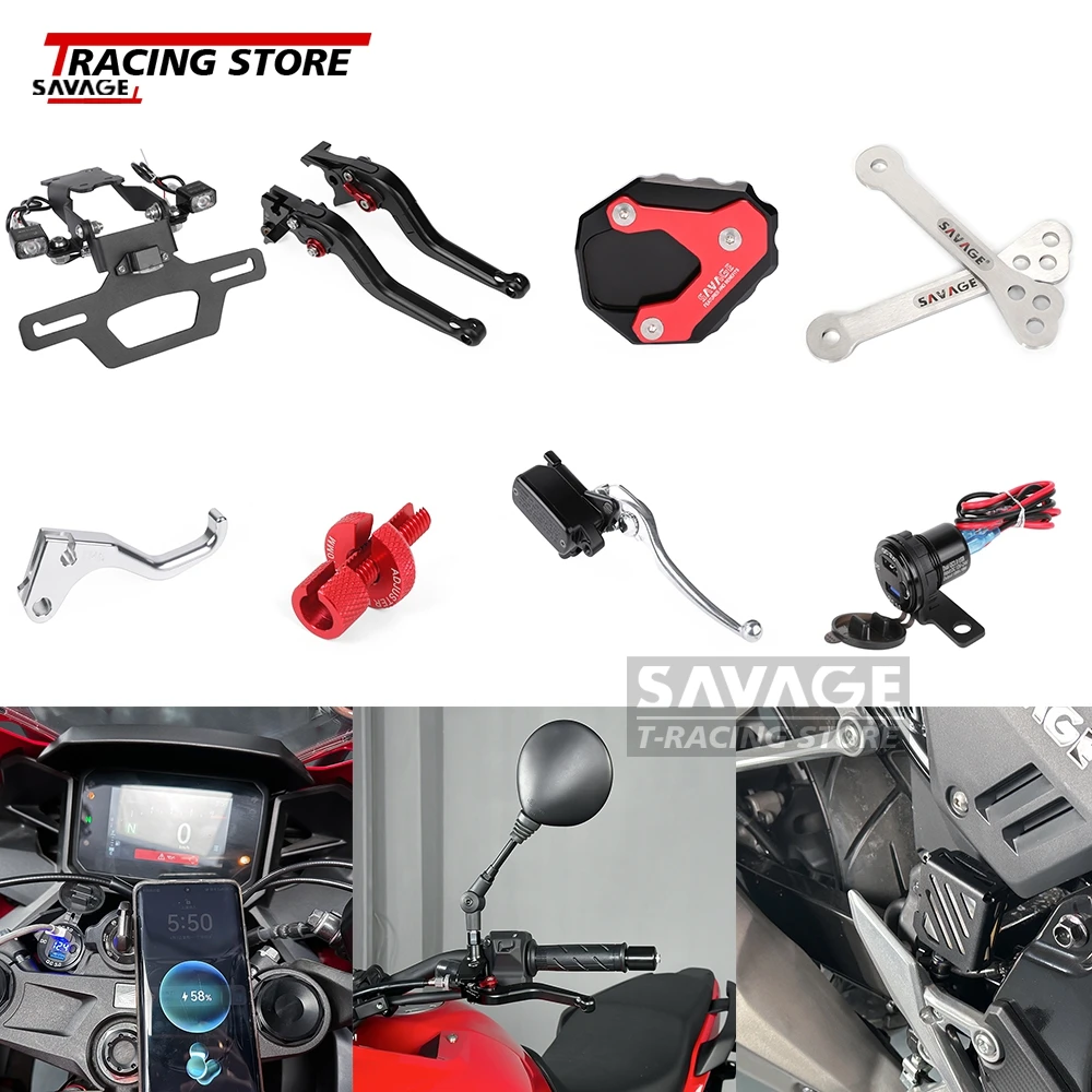 

For Honda CBR500R Motorycle Brake Clutch Levers Turn Signal Reservoir Cover Rearview Mirror Lowering Link Kit Kickstand Bolt Nut