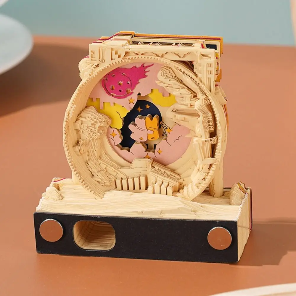 3D Carving Message Notes Paper, INS Estilo, Post Memos, Mão-rasgo, Artesanato Artesanal, Notepad, DIY Memo Note Paper, Desktop Decor