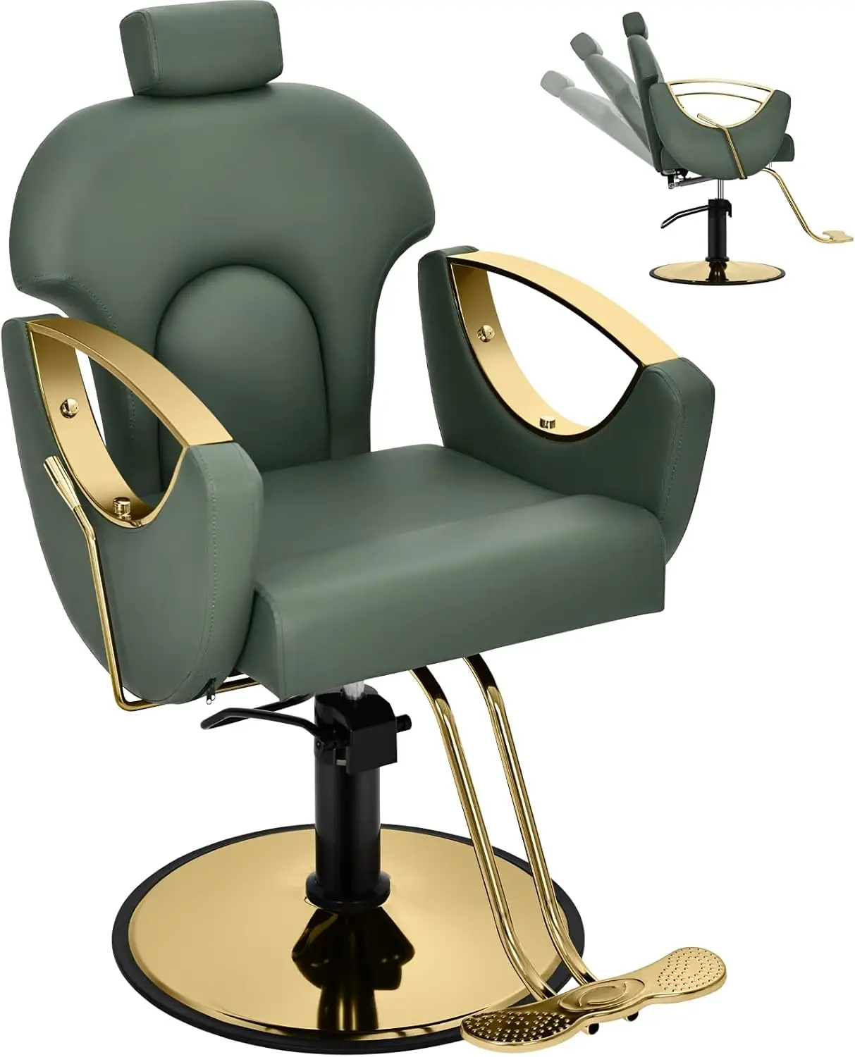 

Парикмахерское кресло для стилиста, 360° ° Парикмахерское кресло с поворотным механизмом и регулировкой высоты, оборудование для салонов красоты и домашнего использования