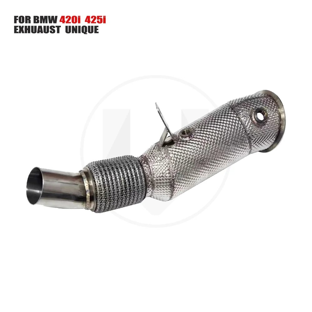 UNIQUE Exhaust System High Flow Performance Downpipe for BMW 420i  425 428i 430i 2013 - 2018 With Catalytic Converter Header