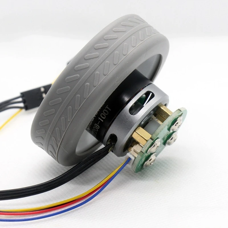For 2208 brushless motor with tire magnetic encoder wheel hub motor anti-skid trolley wheel foot robot technology production