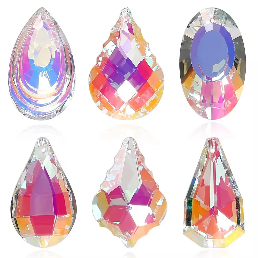 38mm Crystal Suncatcher Prism Chandelier for Lamp Windows Hanging Crystals Prisms for Birthday Christmas Wedding Party Decor