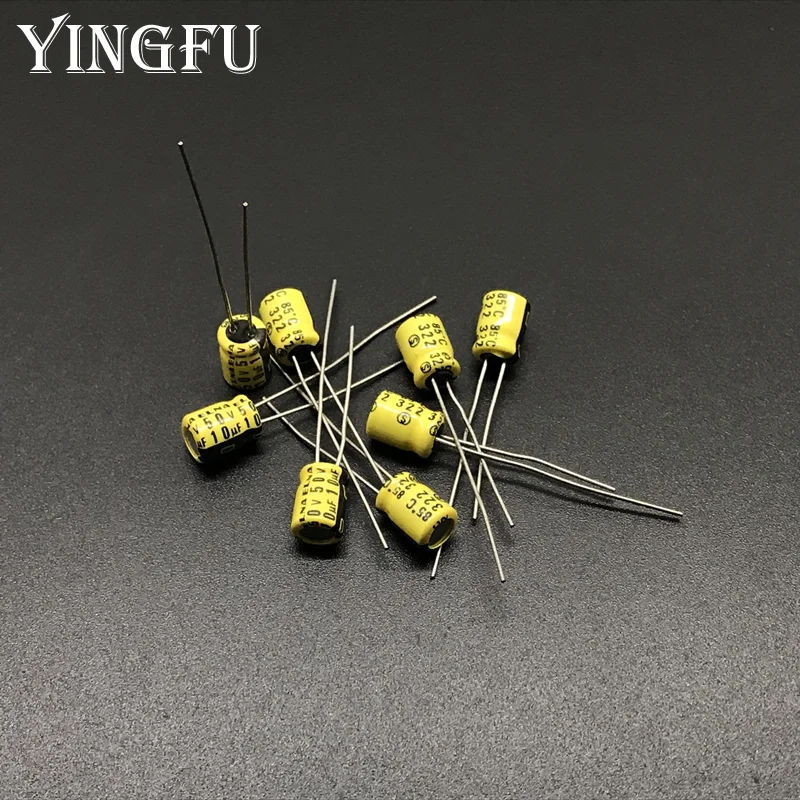 10pcs/100pcs 10uF 50V ELNA 5x7mm 50V10uF Yellow Audio capacitor