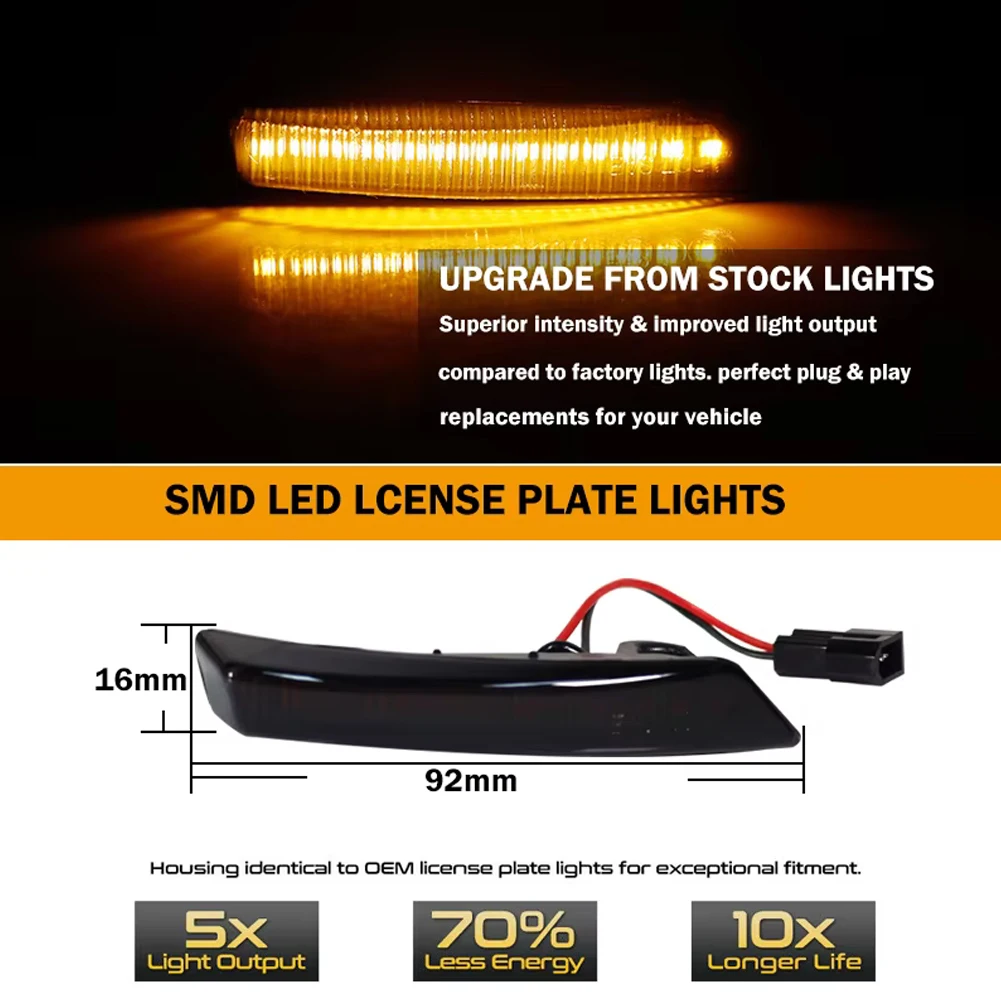 2PCS Sequential LED Side Mirror Blinker Signal Light For Grand Caravan Town & Country - view 3