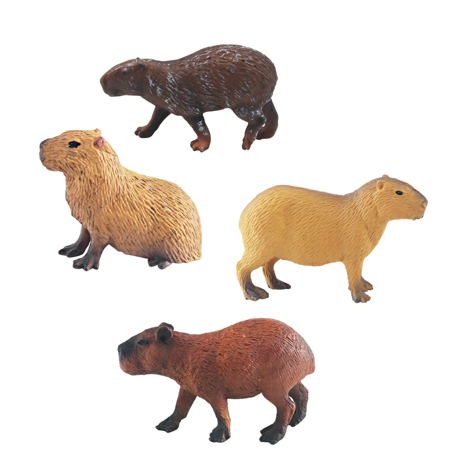 5xMini figura de capibaras estatua creativa de capibara para niños niñas regalos de cumpleaños