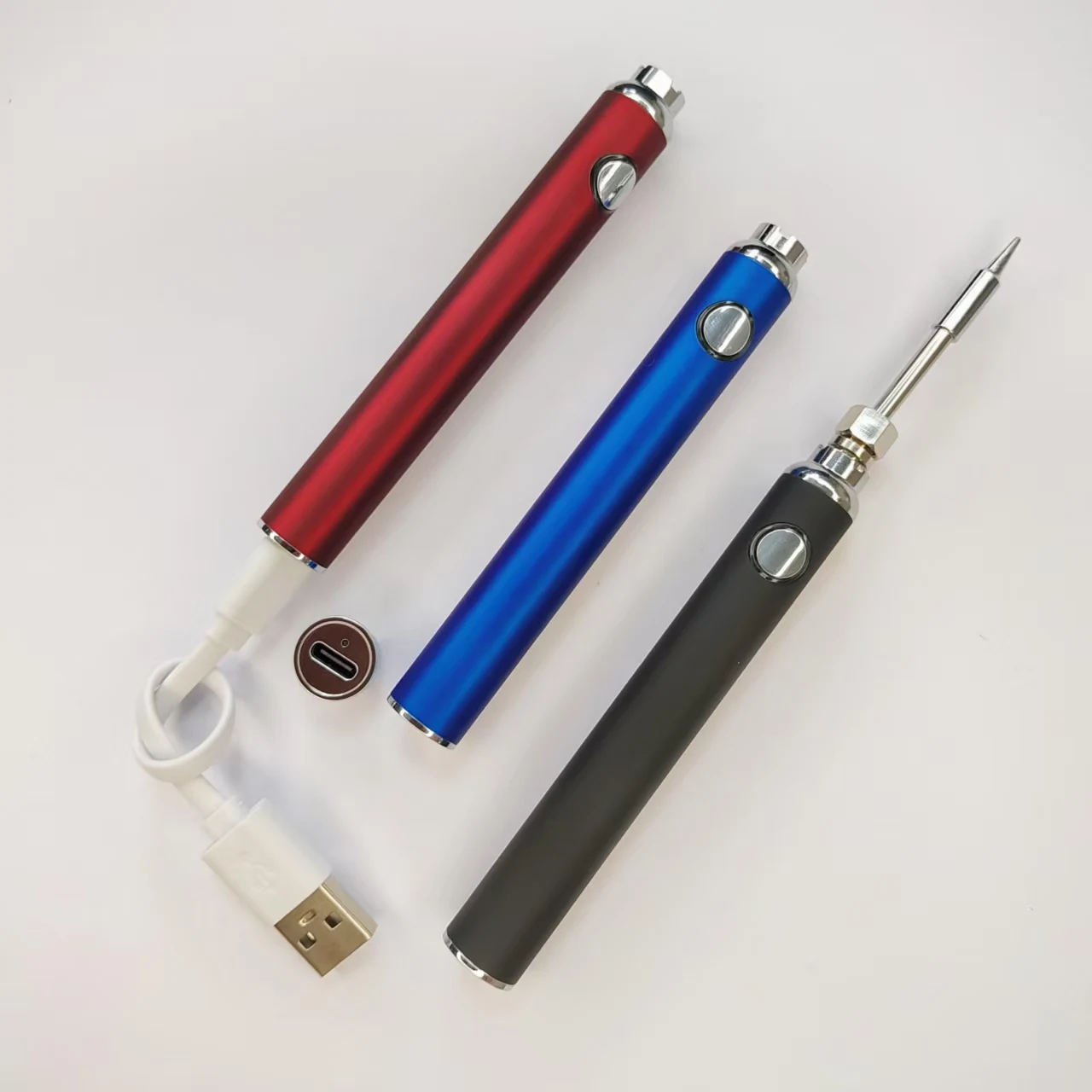 1-5pcs,Type-C Bottom Charging,DIY Electric Soldering Iron, 650mAh Battery 510 Thread Connection Heat Pen Welding,Hot Knife