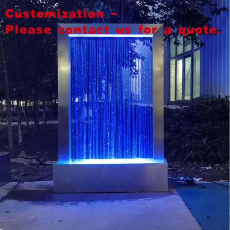 

custom.Feature Outdoor Decorative Waterfall Wall Rain Curtain Fountain Garden Waterfalls