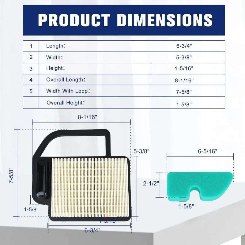 Kohler Courage KH-20 083 02-S Air Filter And 52 050 02-S Oil Filter Combo for 15-22 HP YTH21K46 YTH20K46 Engines - Air & Oil Fil