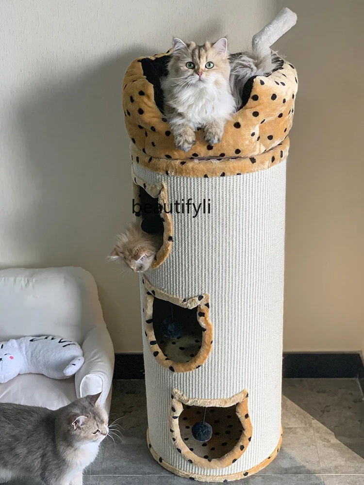 Cat Climbing Frame Nest Tree Integrated Winter Warm Cotton Pet Nest Barrels