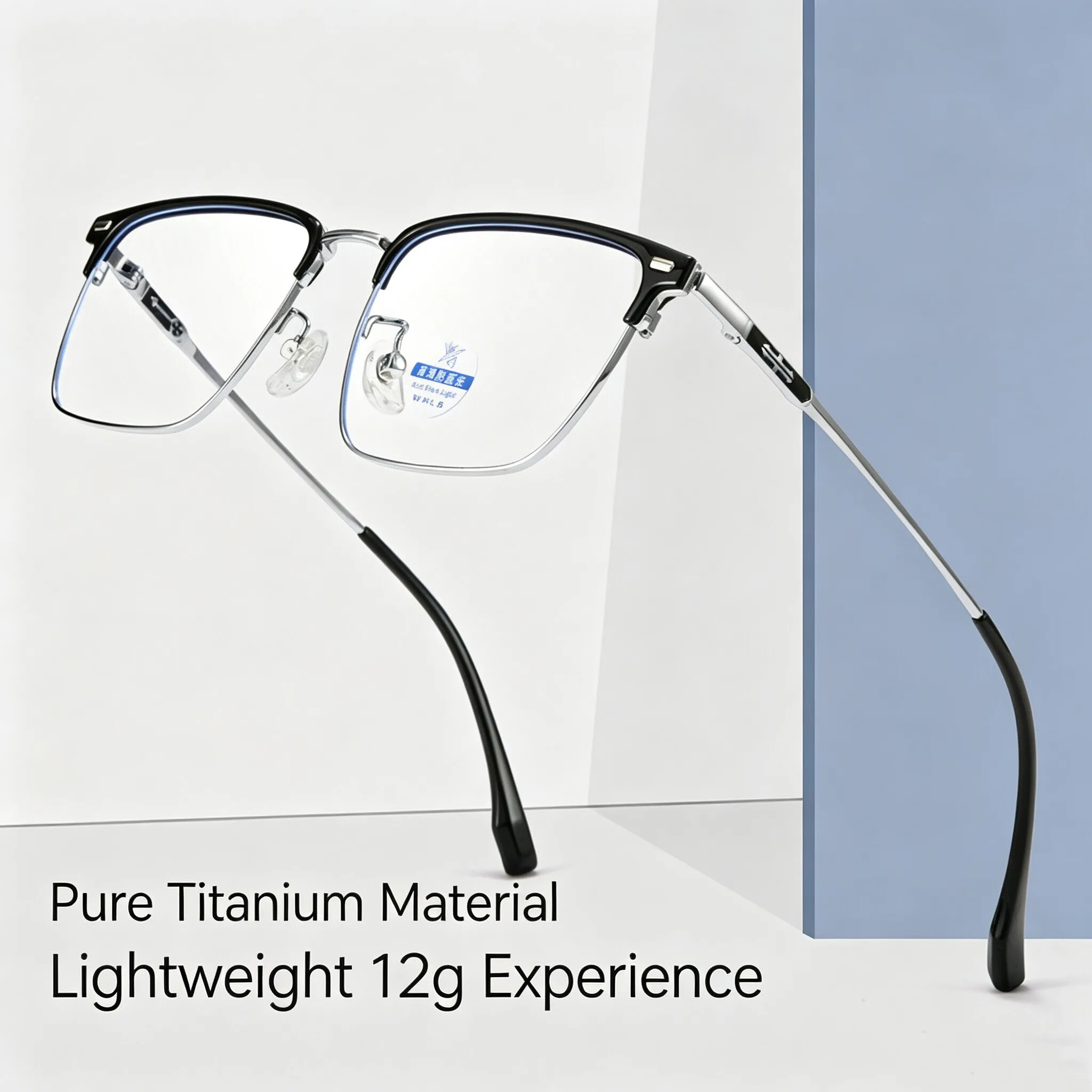 Fashion Myopia Glasses Men Metal Frames Business Anti-blue Light Reading Glasses Can Be Customized Prescription Glasses