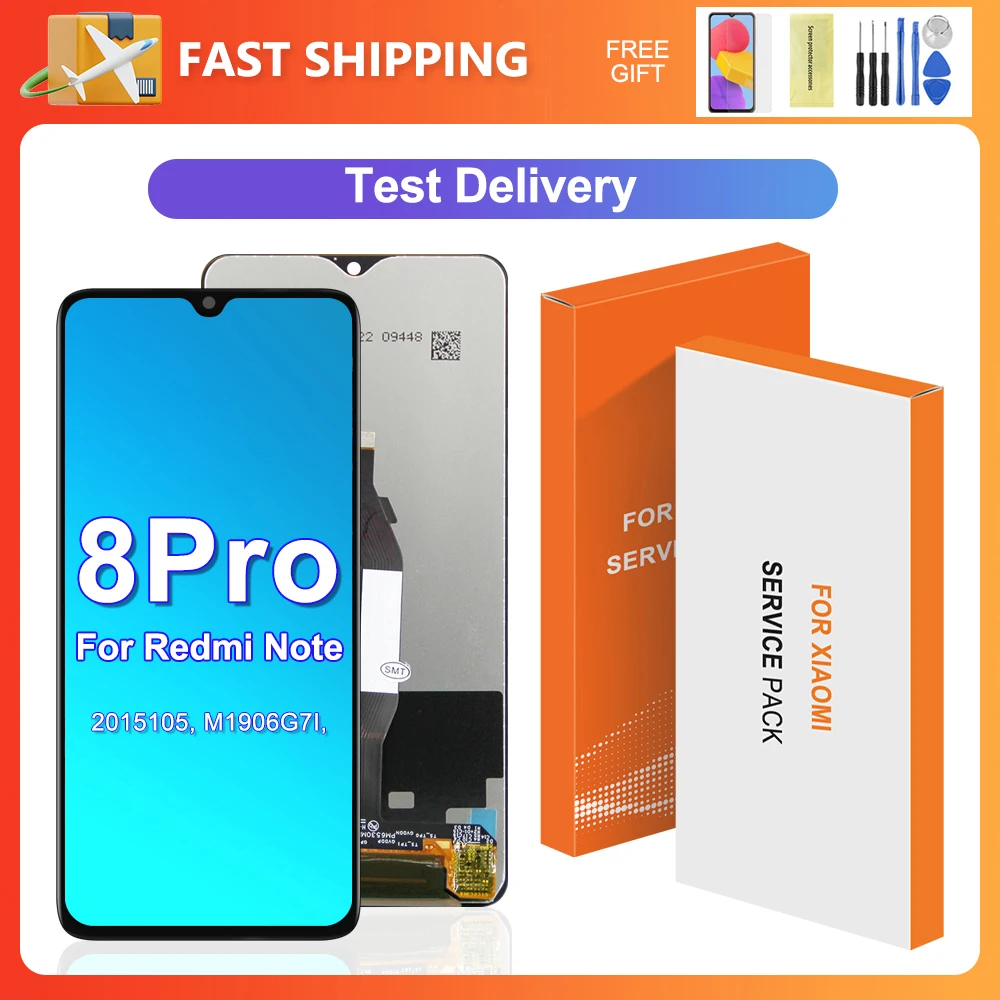For Xiaomi Redmi Note 8 Pro 6.53\'\'For Redmi Note8 Pro M1906G7I LCD Display Touch Screen Digitizer Assembly Replacement