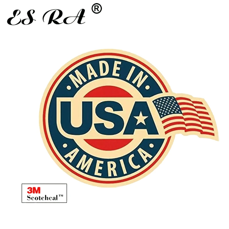 Made in USA Sign Stickers Slogan Laptop Decals Pegatinas Waterproof for Helmet Pitcher Suitcase Stikers