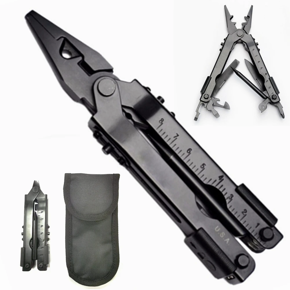 Multifunction Folding Pliers Stainless Steel Bottle Opener Screwdrivers Outdoor Crimper Wire Cutter Pocket Knife Multi-Tool