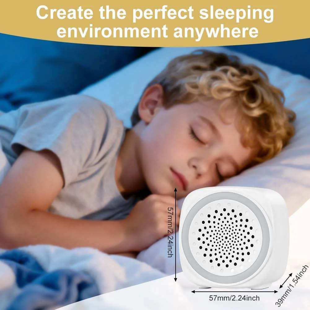 Q9 Portable White Noise Machine 7 Color Night Light Auto Timer Rechargeable Sleep Aid for Bedroom