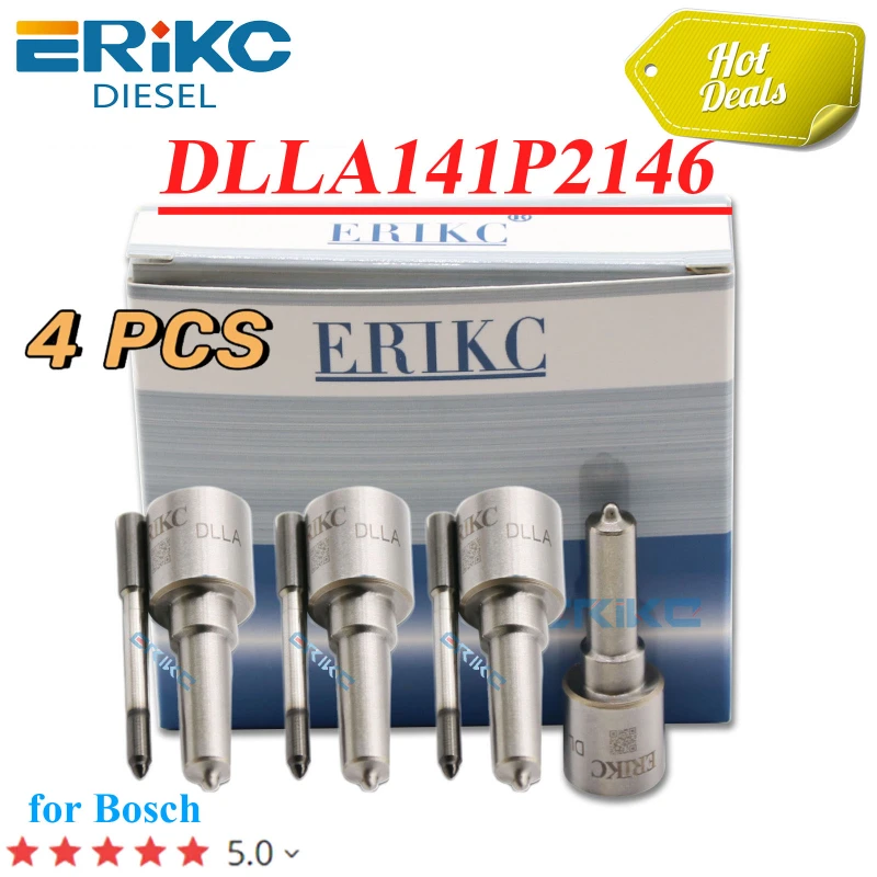 4PC DLLA141P2146 0433172146 Common Rail Injector Nozzle DLLA 141P 2146 Fuel Jet for Cummins 0445120134 4947582 5283275