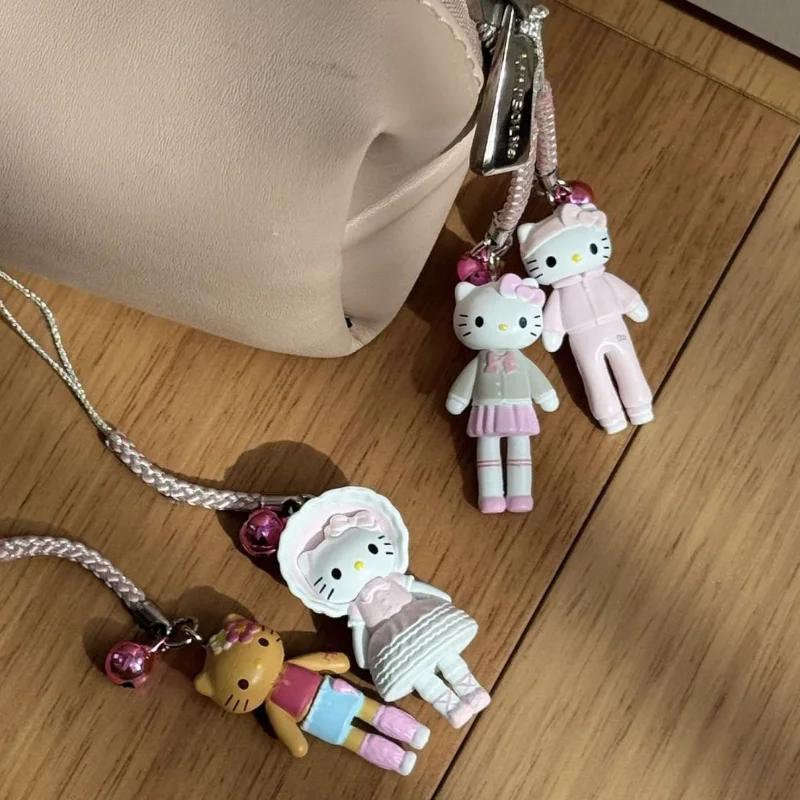 

Новый брелок Sanrio Hello Kitty, креативный мультяшный ремешок для мобильного телефона, рюкзак для девочек, подвесной орнамент, студенческие подарки на день рождения