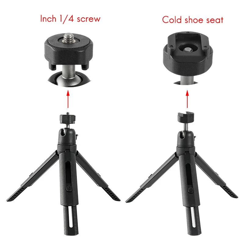 DSLR SLR Phone Vlog Tripod Cold Shoe Phone Mount Holder For Microphone Mini Tripod For DSLR Camera