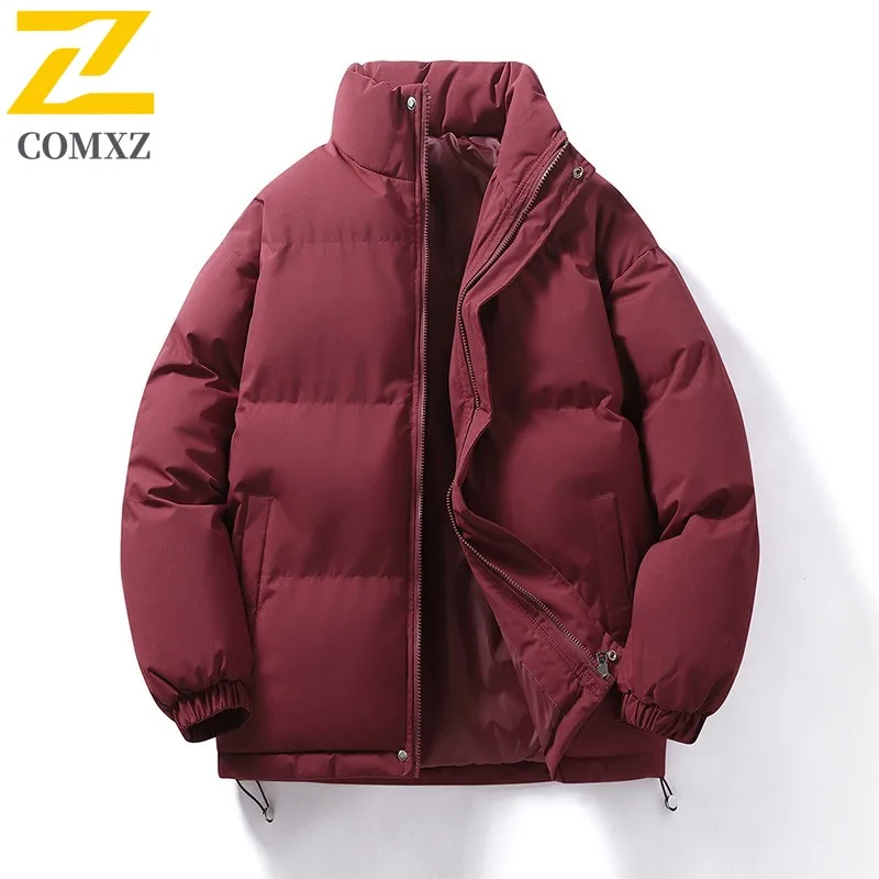 

COMXZ открытый кемпинг минималистичная мужская стеганая куртка премиум-класса с воротником-стойкой теплая парка повседневный стиль удобное зимнее пальто