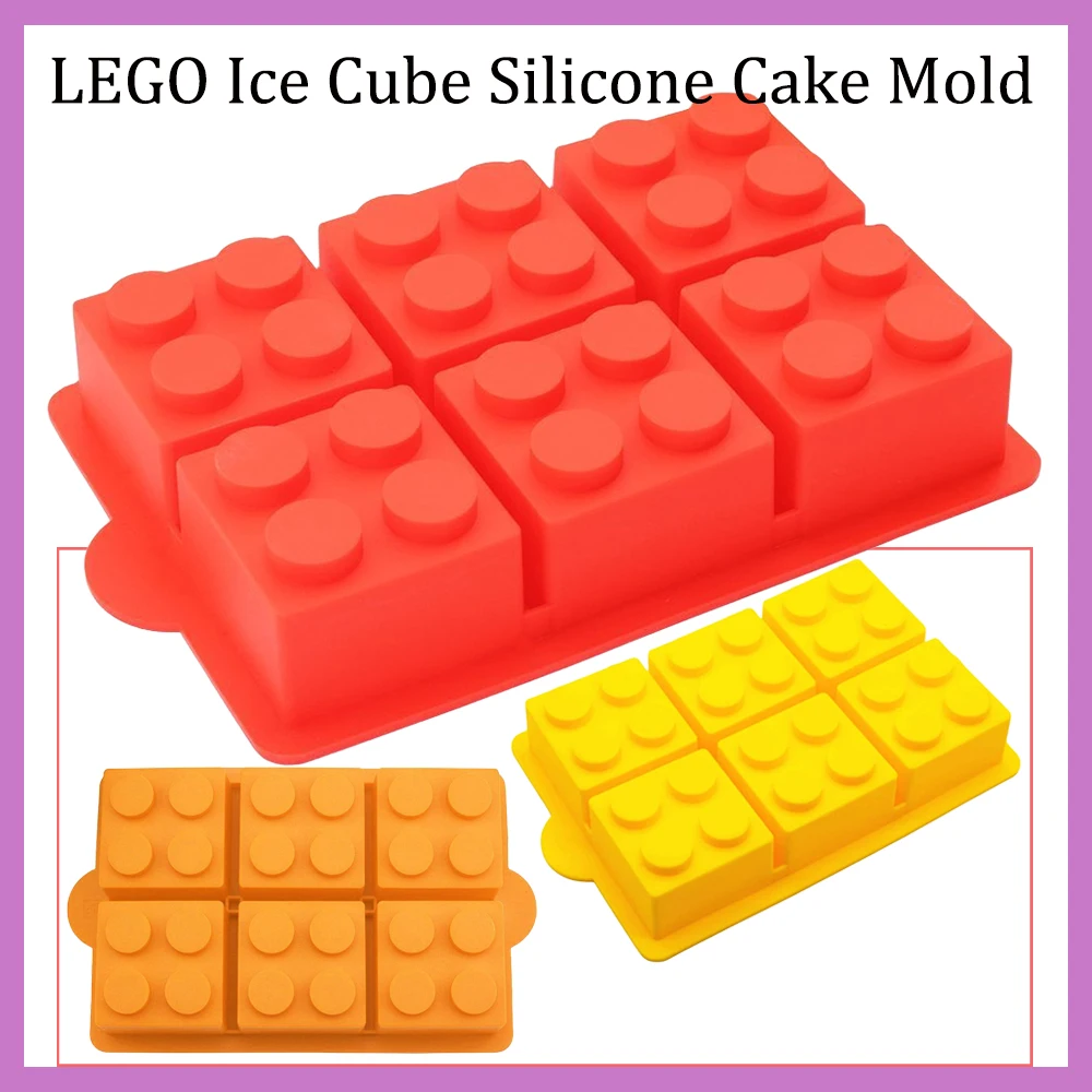 Lego Building Block Ice Tray Large Particle Silicone Cake Mold Mousse Pastry High Temperature Resistant Oven Special Baking Mold