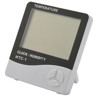 Digital LCD Indoor Outdoor Room Electronic Temperature Humidity Meter Thermometer Hygrometer Weather Station Alarm Clock