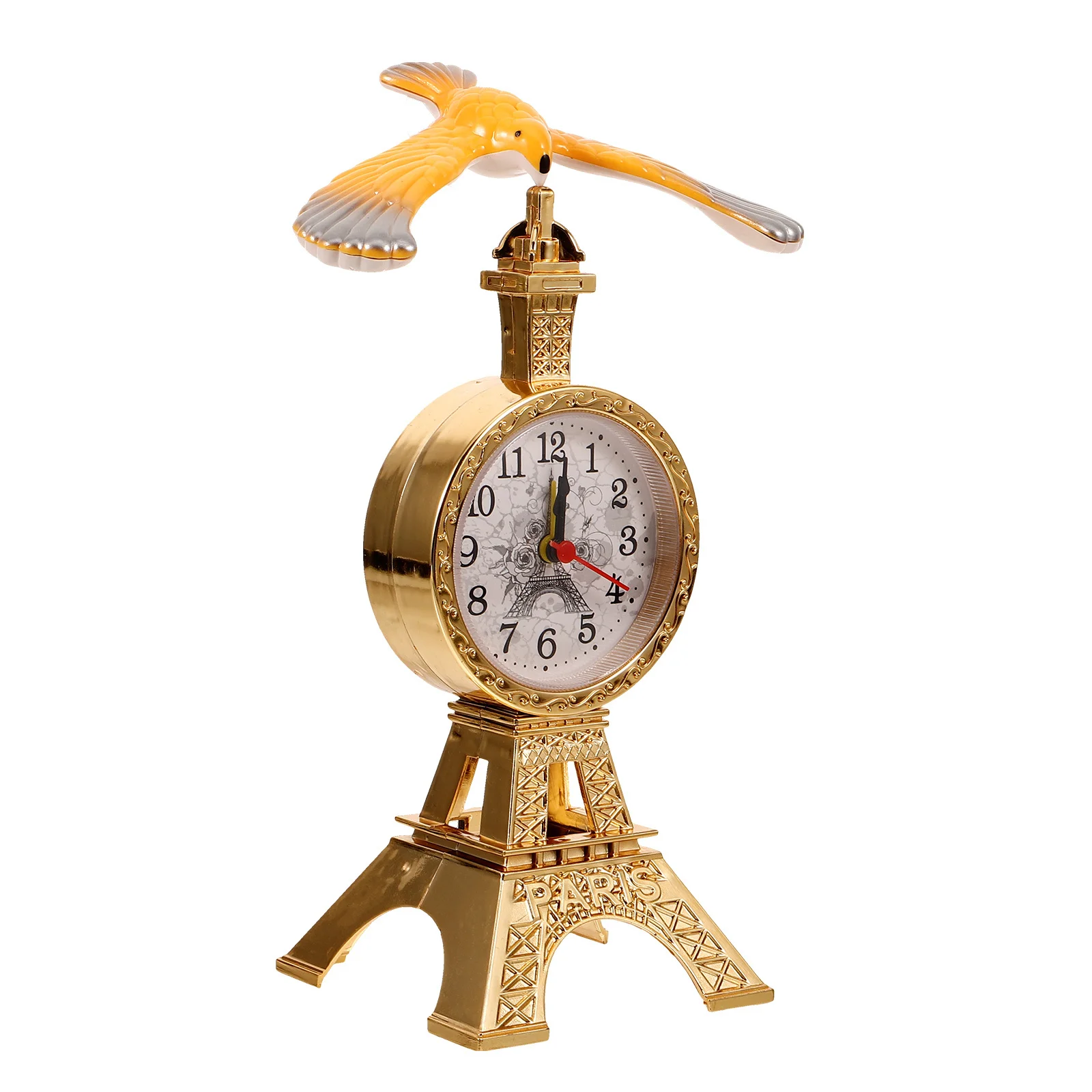 

Alarm Clock Eiffel Tower Shaped Decorative Table Desktop Bedside Clock Operated No