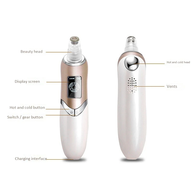 

Blackhead Remover Vacuum Suction Face Pimple Acne Comedone Extractor Facial Pores Cleaner Skin Care Tools