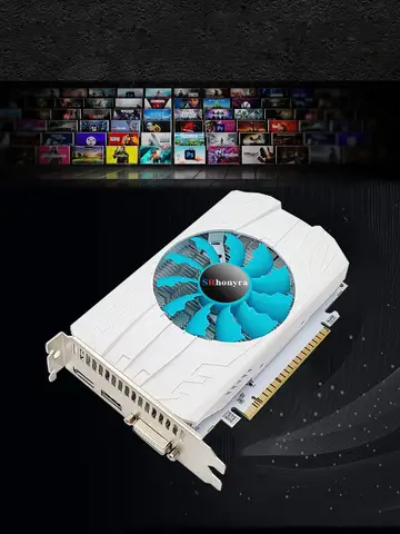 Scheda grafica SRhonyra GeForce GTX 1050 da 4 GB, GDDR5 128 bit 4K Ready Uscite HDMI/DP/DVI GPU desktop PCI Express 3.0 per giochi