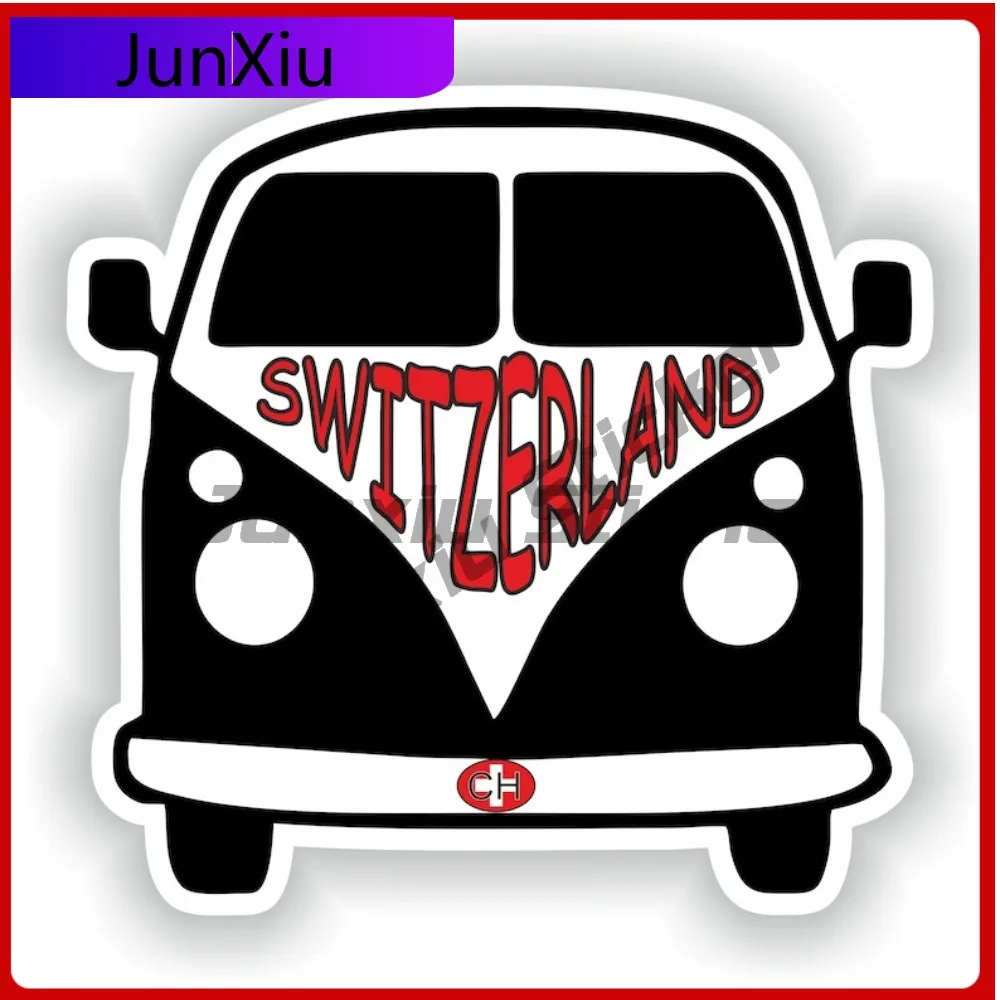 

Van Switzerland Sticker Funny Cool Creative Camper Truck Fade Resistant Vehicle Decor Vinyl Decal For Car Truck SUV Window