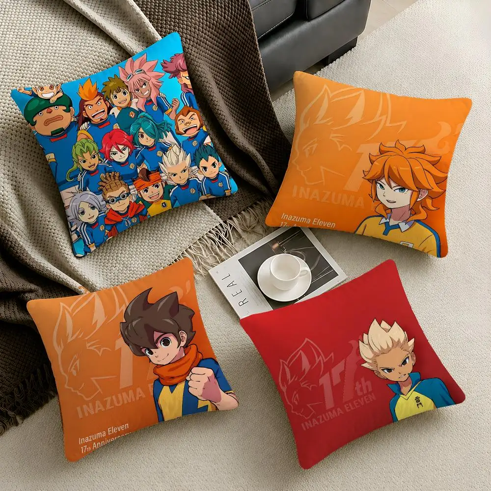 Anime Inazuma Eleven Soccer Cushion Cover  Throw Pillow Soft Short Plush Cozy Durable Colorfast For Sofa Bedroom Home Decor Gift