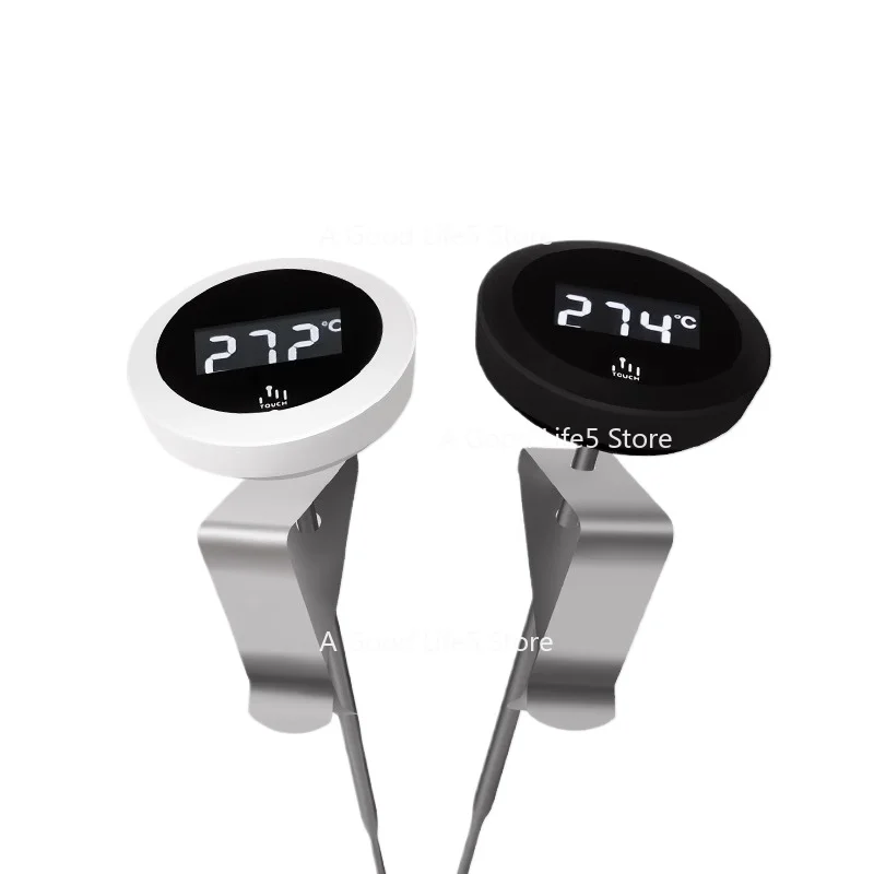 Suitable for Coffee Thermometer Digital Display Thermometer Hanging Milk Pointer Pull Needle 304 Stainless Steel Thermometer