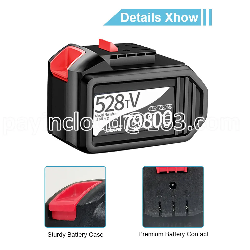 Tool 528tv Lithium Battery Screwdriver Electric Drill Battery Cord Screwdriver Charger Battery for Power Tools