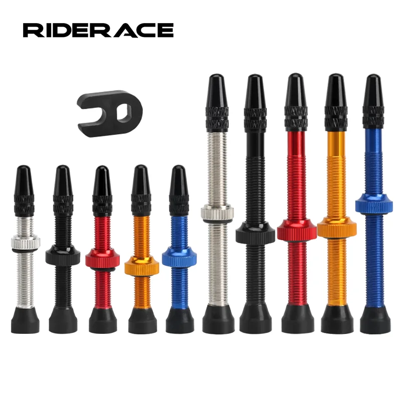 40MM 60MM Bicycle Tubeless Tire F/V Presta Valve CNC Machined Anodized Presta Valves MTB Road Bike Tubeless Tires Brass Stem