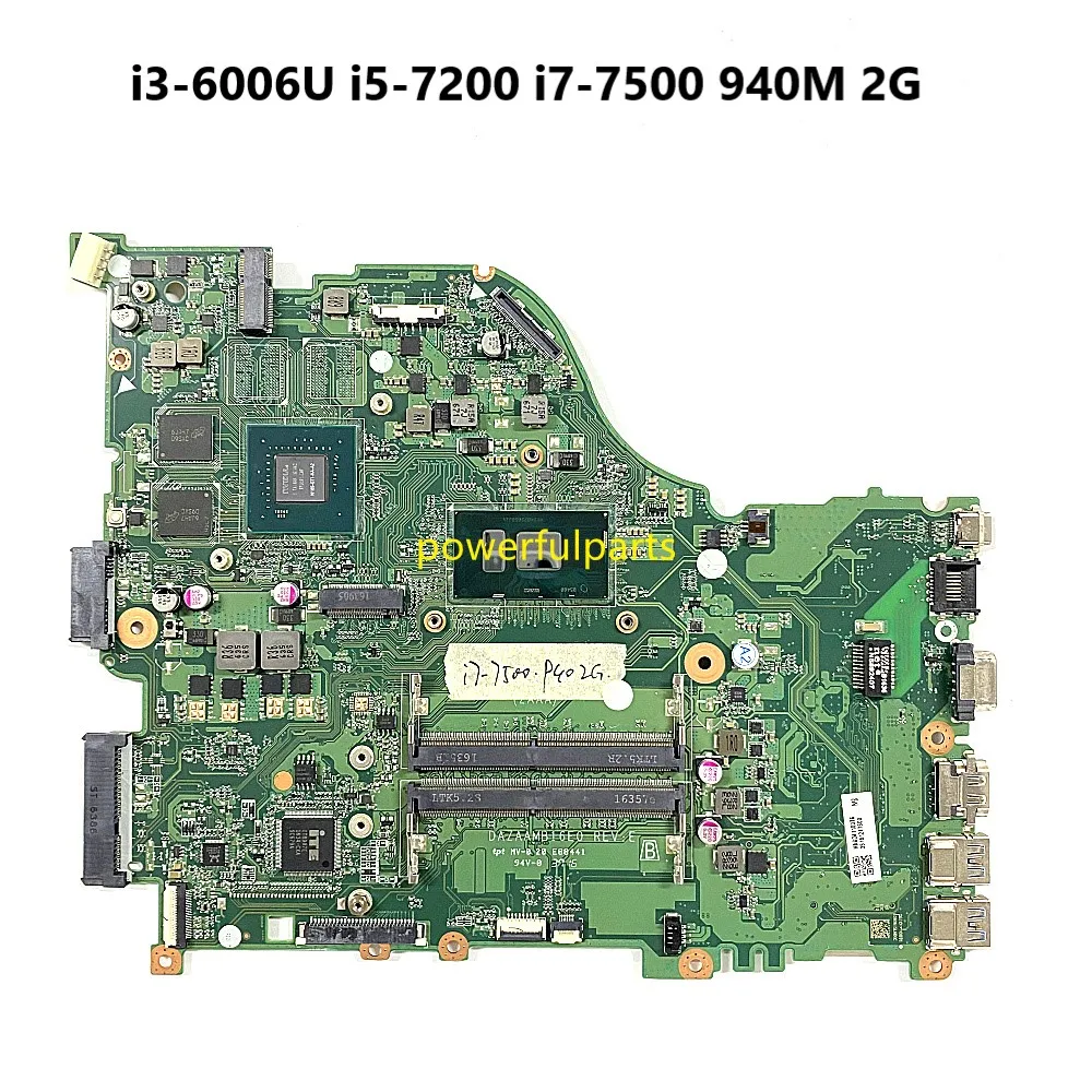 Imagem -02 - Placa-mãe para Acer Aspire E5575 F5-573 E5-575g F5-573g Da0zaamb8d0 Dazaamb16e0 i3 i5 i7 Cpu 940mx Gráfico 2g